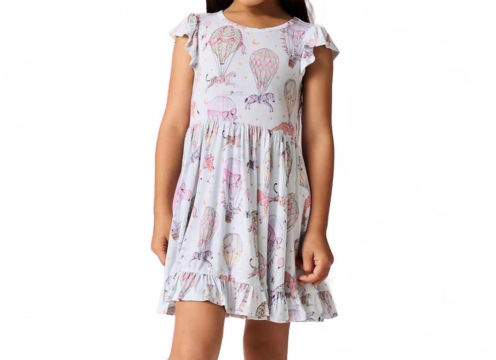 NEW POSH PEANUT seraphina ruffled twirl dress in white